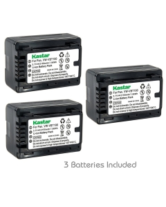Kastar Battery (3-Pack) for Panasonic VW-VBT190 and Pansonic HC-V110 V130 V160 V180 HC-V201 V210 V250 HC-V380 HC-V510 V520 V550 HC-V710 V720 V750 V770 HC-VX870 HC-VX981 HC-W580 W850 HC-WXF991 Cameras