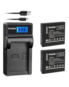 Kastar Battery (X2) & Slim LCD Charger Replacement for Panasonic DMW-BCF10 Lumix DMC-TS2 TS3 TS4 DMC-F2 F3 DMC-FH1 FH3 FH20 FH22 DMC-FS6 FS12 FS15 DMC-FS25 DMC-FS42 DMC-FS62 DMC-FT1 DMC-FP8 DMC-FX700