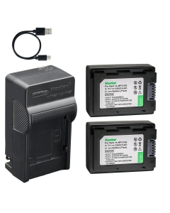 Kastar 2-Pack Battery and AC & USB-C Charger, Compatible with Samsung IA-BP420E IA-BP210E IA-BP210R IA-BP105R for HMX-F80 F90 F800 H200 H300 SMX-F40 F50 Series Camcorders