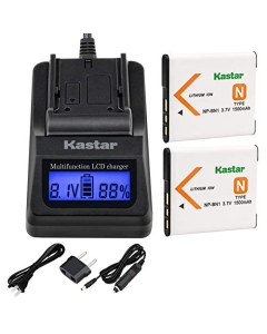 Kastar Battery + Fast Charger Replacement for Sony NP-BN1 DSC-QX10 DSC-QX30 DSC-QX100 DSC-TF1 DSC-TX10 DSC-TX20 DSC-TX30 DSC-W530 DSC-W570 DSC-W800 DSC-W830 DSC-W560 DSC-T99 DSC-TX5 DSC-W320