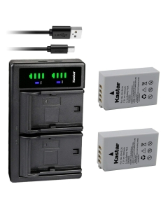 Kastar 2-Pack Battery and LTD2 USB Charger Compatible with Nikon EN-EL24 ENEL24 EN-EL24a ENEL24a Battery, Nikon MH-31 Charger, Nikon 1 J5 1J5, Nikon DL18-50 DL1850, Nikon DL24-85 DL2485 Digital Camera