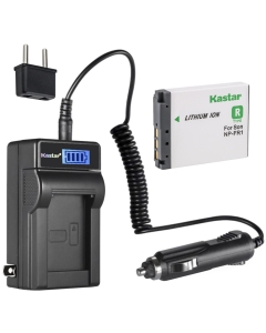 Kastar 1-Pack NP-FR1 Battery and LCD AC Charger Compatible with Sony NP-FR1 NPFR1 Battery, Sony BC-CS3, BC-CSD Charger, Sony Cyber-Shot DSC-T50, Cyber-Shot DSC-T50/B, Cyber-Shot DSC-T50/R Cmaera