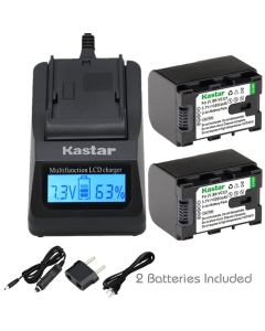 [Fully Decoded] Kastar Ultra Fast Charger(3X faster) Kit and BN-VG121 Battery (2-Pack) for JVC BN-VG107/U/US, BN-VG114/U/US, BN-VG121/U/US and JVC Everio GZ-E10,GZ-E100,GZ-E200,GZ-E300,GZ-E505,GZ-E565,GZ-EX210,GZ-EX215,GZ-EX245,GZ-EX250,GZ-EX265,GZ-EX275,