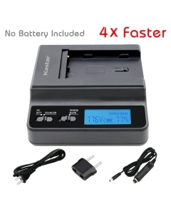 Kastar Ultra Fast Charger for Sony NP-F770 NP-F750 and CCD-RV100 CCD-RV200 CCD-SC9 CCD-TR1 CCD-TR940 CCD-TR917 DCR-VX2100 HXR-MC2000U Camera CN-126 CN-160 CN-216 CN-304 YN 300 VL600 LED Video Light
