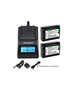 Kastar Ultra Fast Charger(3X Faster) Kit and VW-VBY100 Battery (2-Pack) for Panasonic VW-VBY100 and Panasonic HC-V110 V110K V110G V201 V201K Cameras [with Portable USB Charge Function]