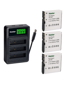 Kastar 3-Pack Battery with LZD3 USB Triple Charger Compatible with Kodak LB-060 GE GB-60, PixPro AZ251 AZ421 AZ528 AZ361 AZ365 AZ501 AZ521 AZ525 AZ526 AZ527, GE X600 Power Pro Camera