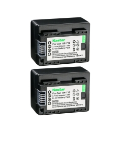 Kastar 2-Pack BP-718 Battery 3.7V 1900mAh Replacement for Canon BP-708 BP708, BP-709 BP709, BP-718 BP718, BP-727 BP727, US 6055B002 Battery, Canon CG-700 CG700 Charger