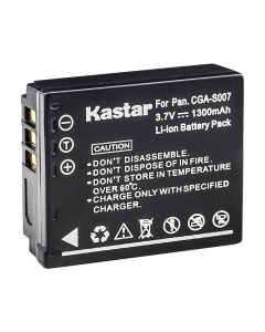 Kastar Camera Battery Replacement for Panasonic CGA-S007 CGA-S007A/1B CGA-S007E CGR-S007E CGR-S007E/1B DMW-BCD10 and Lumix DMC-TZ4 DMC-TZ5 DMC-TZ11 DMC-TZ15 DMC-TZ50 Lumix DMC-TZ1 DMC-TZ2 DMC-TZ3