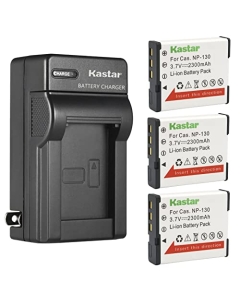 Kastar 3-Pack Battery and AC Wall Charger Replacement for Casio TRYX Black, TRYX White, Exilim EX-10, Exilim EX-100, Exilim EX-H30 EX-H30BK, Exilim EX-H35, Exilim EX-FC300 EX-FC300S, Exilim EX-FC400