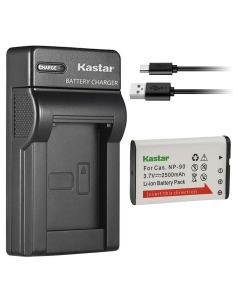 Kastar 1-Pack Battery and Slim USB Charger Compatible with Casio NP-90 NP-90DBA Battery, BC-90L Charger, Casio Exilim EX-FH100 EX-FH100BK, EX-H10, EX-H15, Exilim EX-H20 EX-H20G EX-H20GBK EX-H20GSR