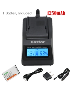 Kastar Charger + Battery 3-Pack for Cas Exilim EX-S20, EX-S100, EX-S500, EX-S600, EX-S770, EX-S880, EX-Z3, EX-Z4, EX-Z5, EX-Z6, EX-Z7, EX-Z8, EX-Z11, EX-Z60, EX-Z65, EX-Z70, EX-Z75, EX-Z77 Camera