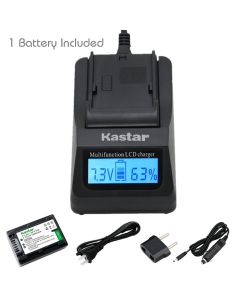 Kastar Ultra Fast Charger(3X faster) Kit and Battery (1-Pack) for Sony NP-FV30, NP-FV40, NP-FV50 work with Sony DCR-SR88, SX85, FDR-AX100, HDR-CX160, CX190, CX380, CX430V, CX520V, CX550V, CX560V, CX580V, CX700V, CX760V, CX900, HC9, PJ260V, PJ340, PJ380, P