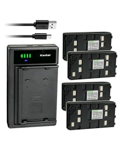 Kastar 4-Pack Battery and Smart USB Charger Compatible with RCA AUTOSHOT CC-1000 CC-1650 CC-174 CC-176 CC-178 CC-180 CC-187 CC-188 CC-190 CC-6251 PSC15 PSC-15 PSC15C PSC-15C PSC2 PSC-2 PSC20 PSC-20