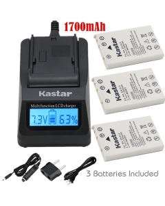Kastar Fast Charger + Battery (3-Pack) for Nik EN-EL5 and Nik MH-61, Nik Coolpix 3700, 4200, 5200, 5900, 7900, P3, P4, P80, P90, P100, P500, P510, P520, P530, P5000, P5100, P6000, S10 Cameras