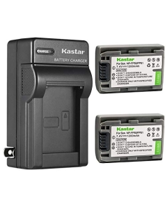 Kastar 2 Pack Battery and Charger for Sony NP-FP50 Handycam DCR-HC21 DCR-HC23 DCR-HC30 DCR-HC85 DCR-HC94 DCR-HC96 DCR-SR100 DCR-SR30 DCR-SR40 DCR-SR50 DCR-SR60 DCR-SR70 DCR-SR80 HDR-HC3 Camcorders