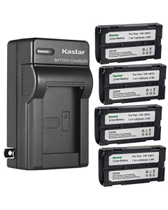 Kastar 4-Pack Battery and AC Wall Charger Replacement for JVC GR-DV9000U, GR-DVL9000U, GR-DVM1, GR-DVM1DU, GR-DVM1U, BLI-162C, GR-B202, CGR-B403, CGR-B814, NV-DE3, PV-D1000, PV-D700, PV-D700