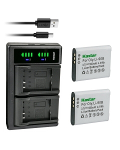 Kastar 2-Pack Battery and LTD2 USB Charger Replacement for Ricoh DB-110 Battery, Ricoh GR III Digital Camera, Ricoh GR IIIx Digital Camera, Ricoh WG-6 Digital Camera, Ricoh G900 Digital Camera