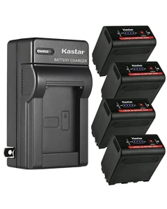 Kastar 4-Pack Battery and AC Wall Charger Replacement for Bosma G1 Pro 8K Camera (MFT)