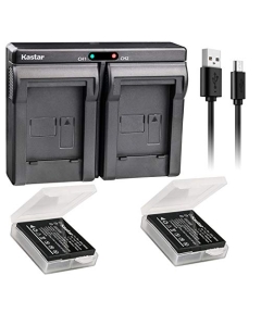 Kastar 2x Battery + USB Dual Charger Replacement for Samsung IA-BH125C Ricoh DB-65 Sigma BP-41 Pentax D-Li106 Samsung HMX-R10 Ricoh GR GR-II GR-III GR-IV G700 GR Sigma DP3M DP2 Merrill Pentax MX-1 X90