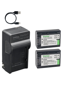 Kastar 2-Pack Battery and AC & USB-C Charger, Compatible with FV30 FV50 FV70 FV90 FV100 Camera, for Sony AX100 AX700 AX53 CX Series PJ Series TD Series XR Series VG Series NX Series