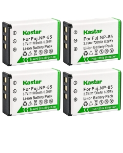Kastar FNP-85 Battery 4-Pack Replacement for Pamiel HD-180A HD180A HD-230A HD230A Speed HD-230Z HD230Z Soulycin FHD-A999 Aiptek AHD H23 AHD-H23 Phisung HDV-C706G HDV-Z806P Camera