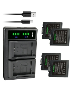 Kastar 4-Pack CGA-S001 Battery and LTD2 USB Charger Compatible with Panasonic DMC-F1, DMC-F1B, DMC-F1K, DMC-F1S, DMC-F1PP, DMC-F1E-S, DMC-FX1, DMC-FX1BS, DMC-FX1EG, DMC-FX1EG-A, DMC-FX1EG-R Camera