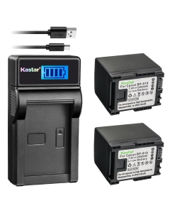 Kastar Battery X2 & Slim LCD USB Charger for Canon BP-819 VIXIA HF10 HF11 HF20 HF21 HF100 HF200 HF G10 HF M30 HF M31 HF M32 HF M40 M41 HF M300 M400 HF S10 S11 S20 S21 S30 S100 S200 HG20 HG21 HG30 XA10