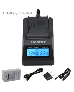 [Fully Decoded] Kastar Ultra Fast Charger(3X Faster) Kit and EN-EL24 Battery (1-Pack) for Nikon EN-EL24 ENEL24 Rechargeable Li-ion Battery Work with Nikon 1 J5 Camera