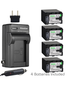 Kastar Battery 4-Pack and Charger for JVC BN-VG138 VG138U VG138US BN-VG107 BN-VG114 BN-VG121 and JVC Everio GZ-N1 GZ-N5 AA-VG1 GV-LS1 GV-LS2 GZ-G5 AA-VG1 AA-VG1E AA-VG1EUM AA-VG1U AA-VG1US AA-VG1USM