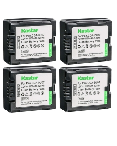 Kastar 4-Pack Battery Replacement for Panasonic CGA-DU06 CGR-DU06 CGA-DU07 CGR-DU07 CGA-DU12 CGR-DU12 CGA-DU14 CGR-DU14 CGA-DU21 CGR-DU21 VW-VBD060 VW-VBD070 VW-VBD120 VW-VBD140 VW-VBD210 VSB0470