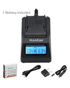 Kastar Charger and Battery 1-Pack for Cas NP-40, NP-40DBA, NP-40DCA Exilim EX-Z400, EX-FC100, EX-FC150, EX-FC160S, Pro EX-P505, EX-P600, EX-P700, Zoom EX-Z100, EX-Z1000, EX-Z1050, EX-Z1080, EX-Z1200