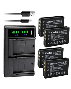 Kastar 4-Pack Battery and LTD2 USB Charger Compatible with Sonocaddie US-S Battery, AutoPlay, V300, V300 Plus, SwingShot Sports Training Camera