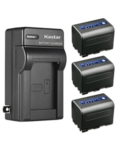 Kastar 3-Pack Battery and AC Wall Charger Replacement for Sony NP-FM30, NP-FM50, NP-FM55H, NP-QM50, NP-QM51, NP-FM70, NP-FM71, NP-QM71, NP-QM71D, NP-FM90, NP-FM91, NP-QM91, NP-QM91D Battery