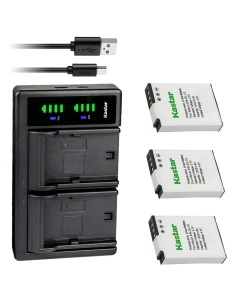 Kastar 3-Pack Battery and LTD2 USB Charger Replacement for Nikon Coolpix AW110s, Coolpix AW120, Coolpix AW120s, Coolpix AW130, Coolpix AW130s, Coolpix P300, Coolpix P310, Coolpix P330, Coolpix P340
