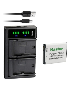 Kastar 1-Pack Battery and LTD2 USB Charger Replacement for Samsung EA-BP88A EABP88A, BP-88A BP88A Battery, Samsung DV200, DV300, DV300F, DV305, DV305F Digital Cameras