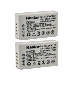 Kastar 2-Pack EN-EL22 Battery Replacement for Nikon EN-EL22 ENEL22 Battery, MH-29Charger, Nikon 1 J4 Digital Camera, Nikon 1J4 Digital Camera, Nikon 1 S2 Digital Camera, Nikon 1S2 Digital Camera