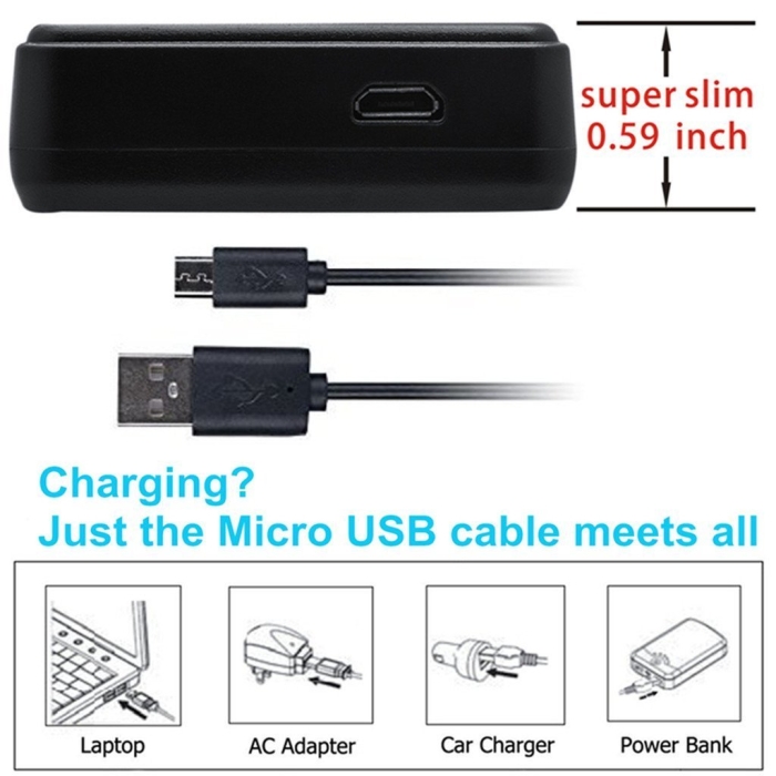 Chargeur De Batterie Compatible Panasonic DMW-BCM13 - Pour Appareils Photo Lumix FT5, TZ40, TS5, ZS30, Etc.