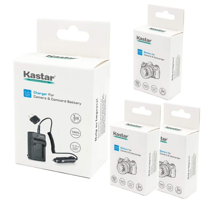 Kastar Battery (3-Pack) and Charger Kit for Panasonic Lumix CGA