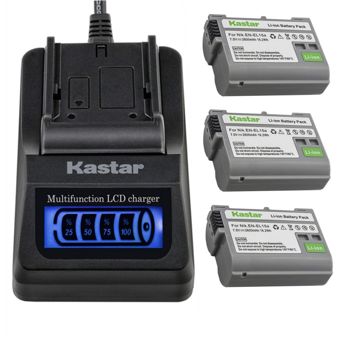 Kastar EN-EL15e Battery Pack For Nikon D7000 D7100 & More – 2600mAh