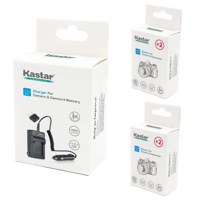 Kastar Dual LCD Charger + 2x NP-FW50 Batteries For Sony Alpha A6000, ILCE-6000, BC-VW1