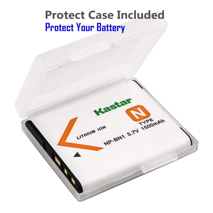 Kastar Battery (X2) LCD Slim USB Charger for Sony NP-BN1 NPBN1